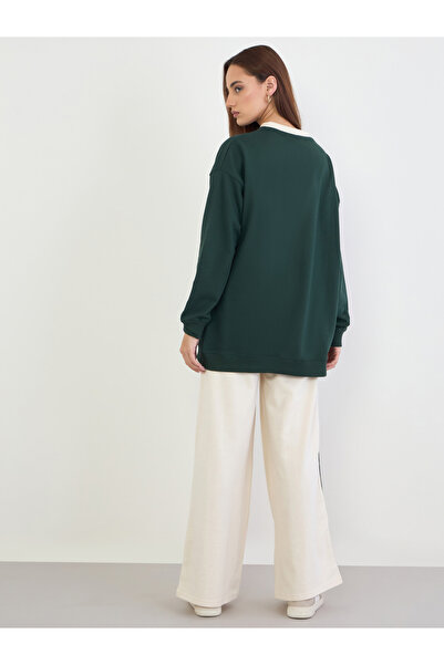 Styli Oversized Longline Sweatshirt and Wide Leg Joggers Co-Ords