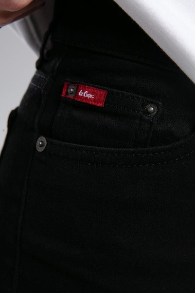 Lee Cooper Luna High Waist Spanish Cut Wide Leg Black Women's Jean Trousers