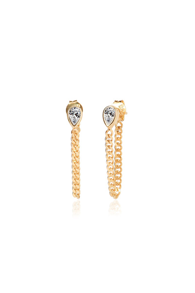 Emiliano Jewellery 925 AYAR ZİRKON TAŞLI DAMLA KÜPE