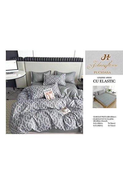 Inovius Lenjerie de pat cu elastic 6 Piese Luxury Johnny Home Pucioasa DSIPRO83