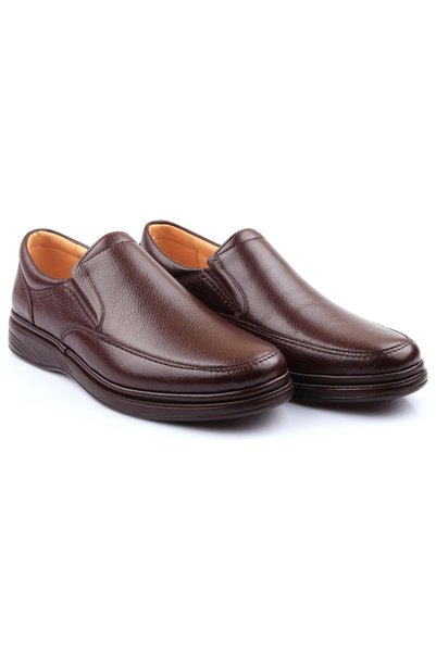 UZN AYAKKABI Inside and Outside Genuine Leather Ultra Orthopedic Large Size Casual Men's Shoes 700-10