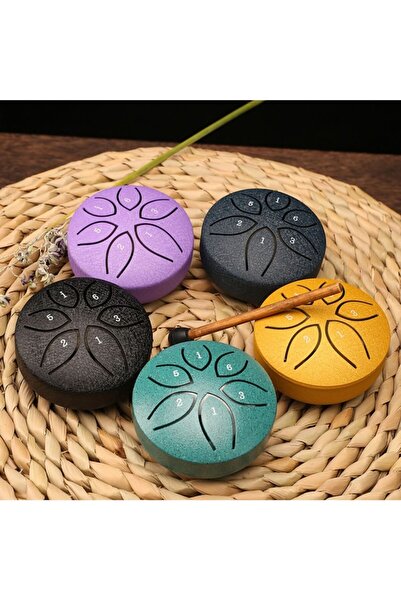 OEM Steel tongue drum, 6-note, 3 inch, waterproof, black