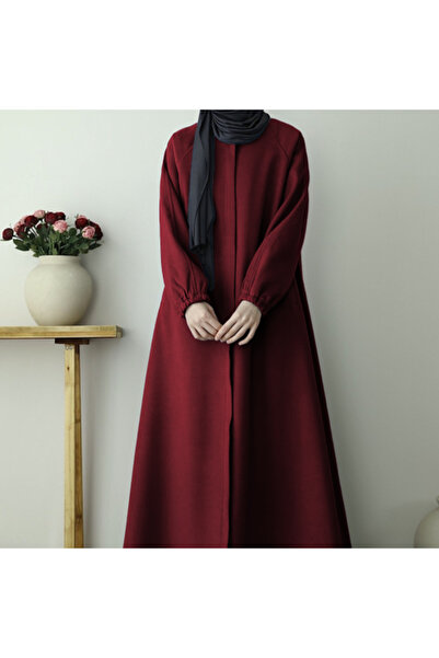 Berel Moda Imported Lined Cashmere Coat with Guaranteed No Pilling - Bordo