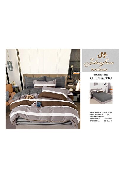 Inovius Lenjerie de pat cu elastic 6 Piese Luxury Johnny Home Pucioasa DSIPRO74