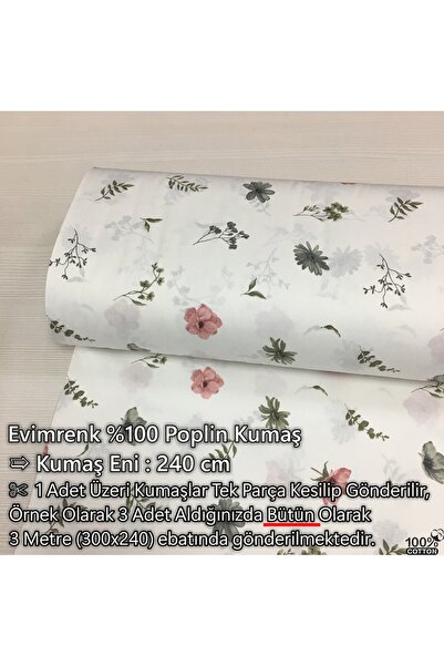 Renk Tekstil Daisy Blossie %100 Pamuk Nevresimlik Metrelik Kumaş - Hobi - Dik...
