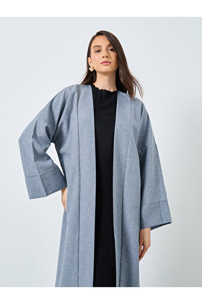 Take Two By Styli Solid Open Front Abaya