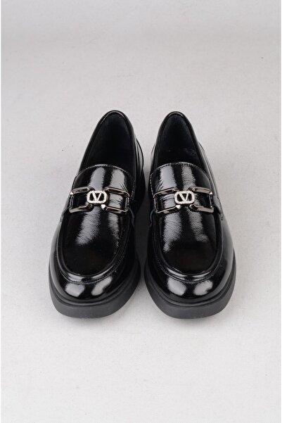 SEÇ KUNDURA Seç 581 Genuine Leather Men's Buckle Shoes Black Patent Leather