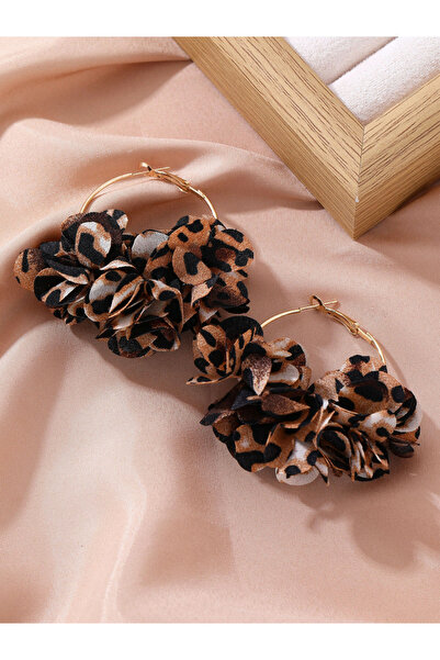 Take Two By Styli Leopard Print Hoop Earrings