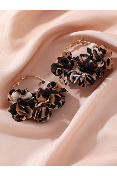 Take Two By Styli Leopard Print Hoop Earrings