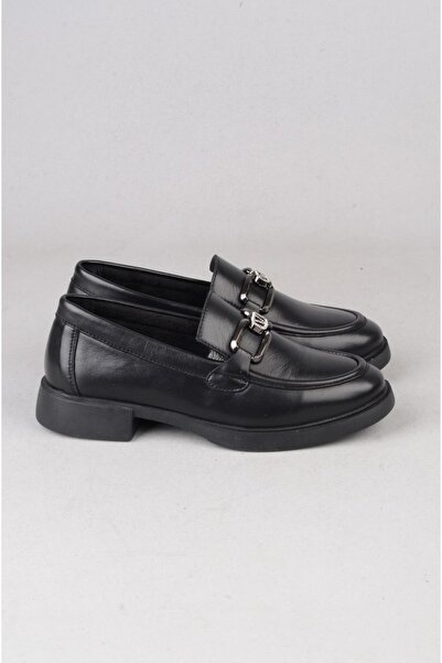 SEÇ KUNDURA Seç 581 Genuine Leather Men's Buckle Shoes Black