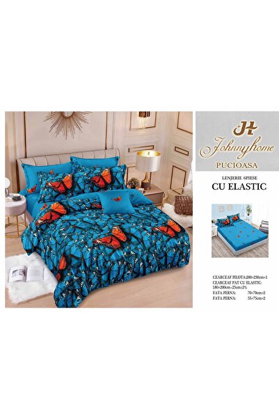Inovius Lenjerie de pat cu elastic 6 Piese Luxury Johnny Home Pucioasa DSIPRO49