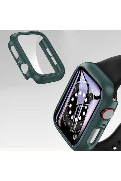 Casey Studios Husa cu Folie Apple Watch 3/2/1 - 38MM, Policarbonat Dur, Slim, Anti-Soc Full Screen, Marine