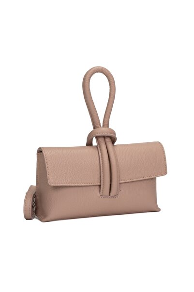 Posete Fagaras Ecaterina Leather Purse - Pink - Powder, 1 Compartment, 2 Pockets, Adjustable Strap max 120 cm