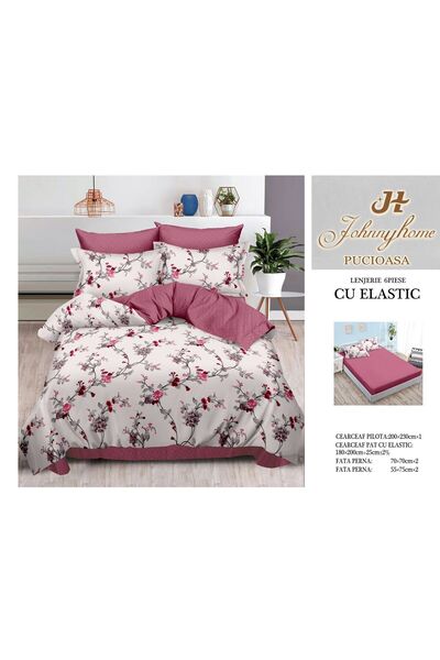Inovius Lenjerie de pat cu elastic 6 Piese Luxury Johnny Home Pucioasa DSIPRO91