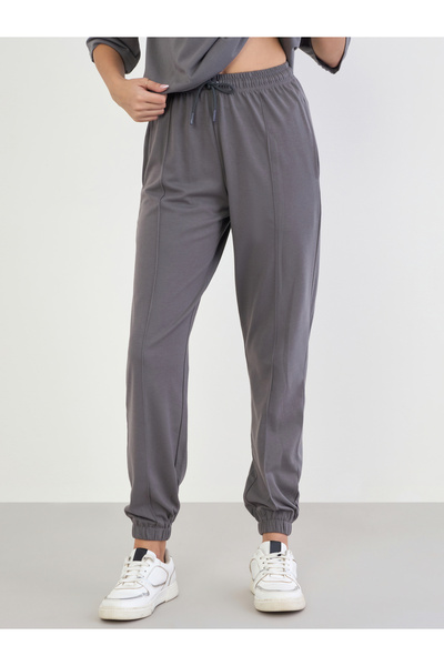 Styli Grey Oversized Embroidered T-Shirt and Joggers Co-ords