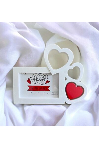 Home Heart Shaped Photo Frame for Lover, White 26*20 cm