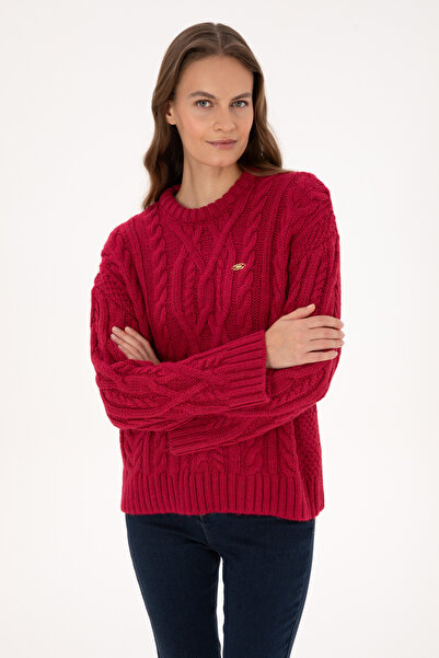 U.S. Polo Assn. Women's Dark Raspberry Sweater 50310215-Vr104