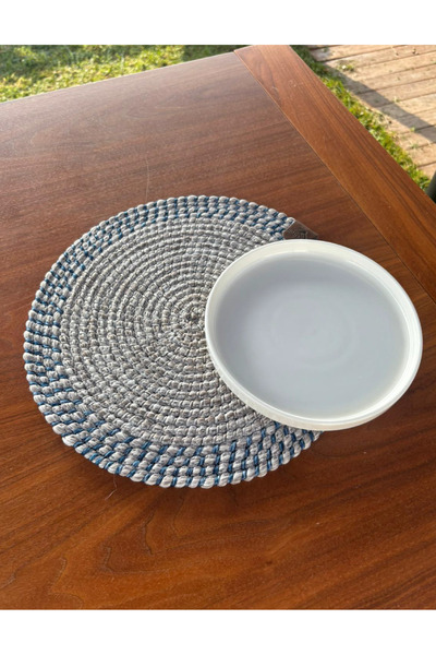 Home Inn Home Textile Handmade Wicker Textured 2-Piece Coasters – Stain-Resistant, for Stylish Tables