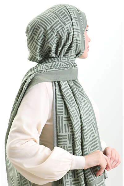 sefamerve Karaca Natural Fiber Shawl 82008-04 Green