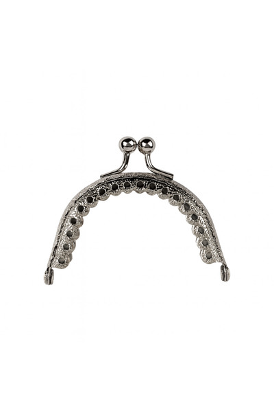 Prestij Boncuk Silver Color Metal Oval Purse and Wallet Clip 6 cm