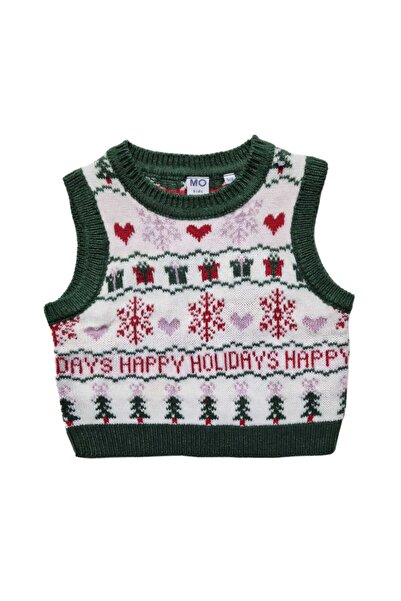 Mo Kids Christmas knitted vest