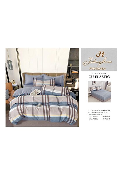 Inovius 6 Piece Luxury Johnny Home Elastic Bed Linen Set Pucioasa DSIPRO63