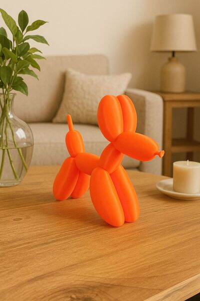 bycaeldesign 3d Tasarım Balon Köpek Dekoratif Biblo - Ev / Ofis 6 x 12