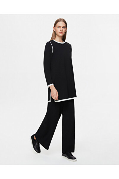 MISS DALIDA Yanları Kıvırmalı Renkli Triko 1021-SAND Tunik