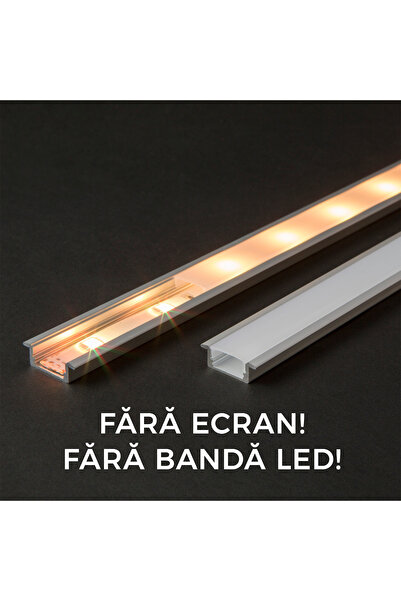 CED AUTO TRADE Profil din aluminiu pt. benzi LED 2000x23x8mm