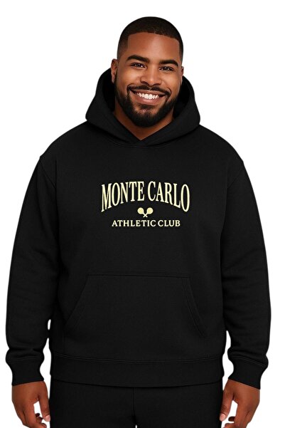 E-ROMA SWEATSHIRT UNISEX MĂRIME MARE CU IMPRIMARE MONTE CARLO