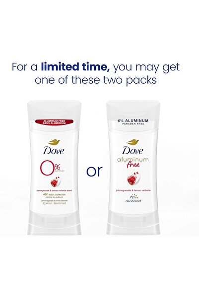 Dove 0% Aluminum Deodorant Stick - Pomegranate & Lemon Verbena, 75 g