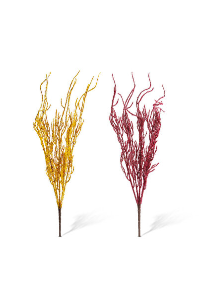 CED AUTO TRADE Decoratiune de toamna – 40 cm – 2 modele – sclipici – galben s...