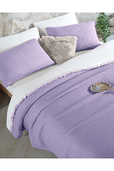 destinyhometex 6 Layers Muslin Single 170x230 Quilt/1 Piece 50x70cm Pillow Case 6 Layers Multi Muslin