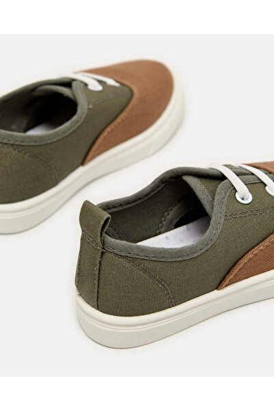 REDTAG Infant Boys Olive And Brown Colour Block Sneakers