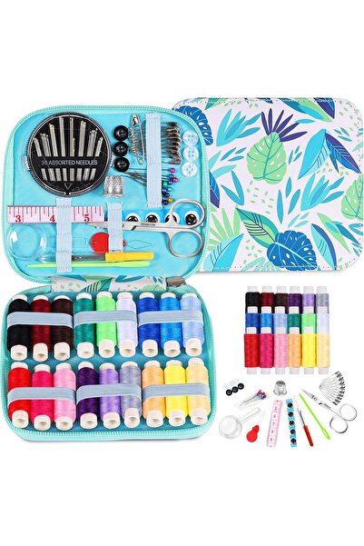 DUCK HOBY Dikiş Seti - Fermuarlı Seyahat- Yolculuk İçin Taşınabilir Çeyiz Dik...