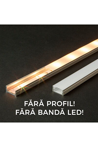 CED AUTO TRADE Ecran opal pt. profil aluminiu LED - 2000 mm