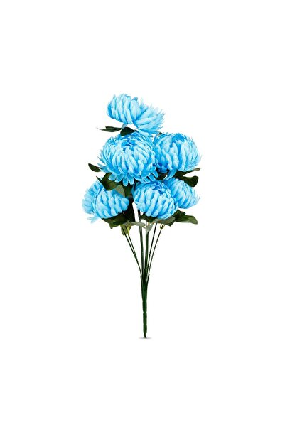 CED AUTO TRADE Planta artificiala decorativa - Crizantema albastra - 12 x 58 cm