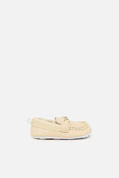 REDTAG Baby Beige Embellished Pram Shoes