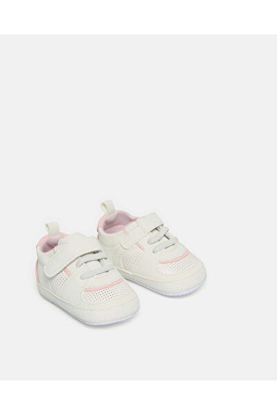 REDTAG Baby White Embellished Pram Shoe