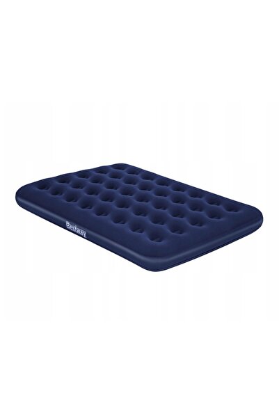 Alista Home Inflatable mattress - single, velour - blue - 191 x 137 x 22 cm