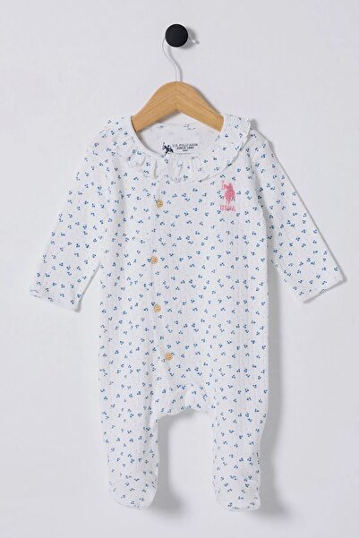Budi U.S Polo Baby Jumpsuit Usb2435 White-Blue