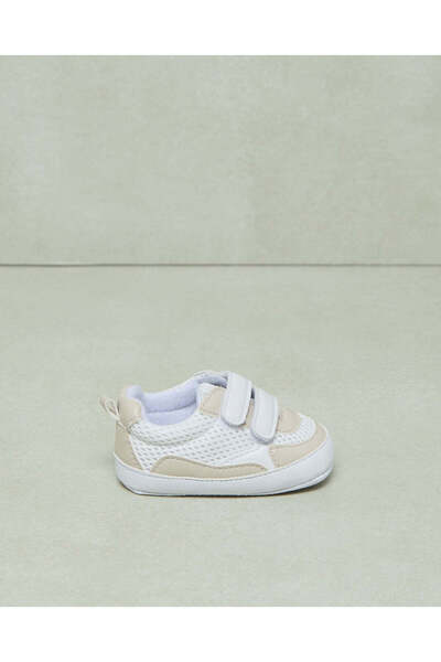 REDTAG Baby White With Velcro Pram Shoe