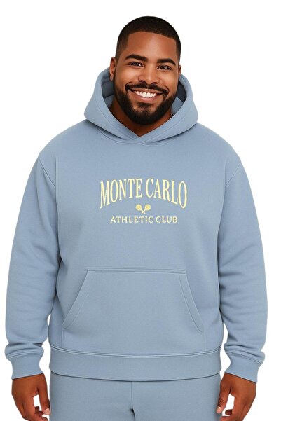 E-ROMA SWEATSHIRT UNISEX MĂRIME MARE CU IMPRIMARE MONTE CARLO