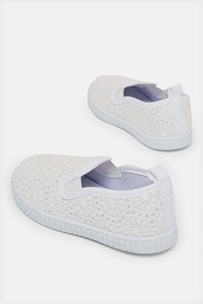 REDTAG Infant Girls White Slip-On Pump