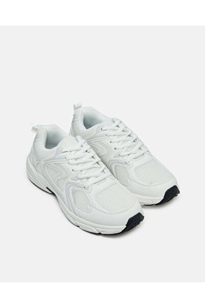 REDTAG Men White Material Block Trainer