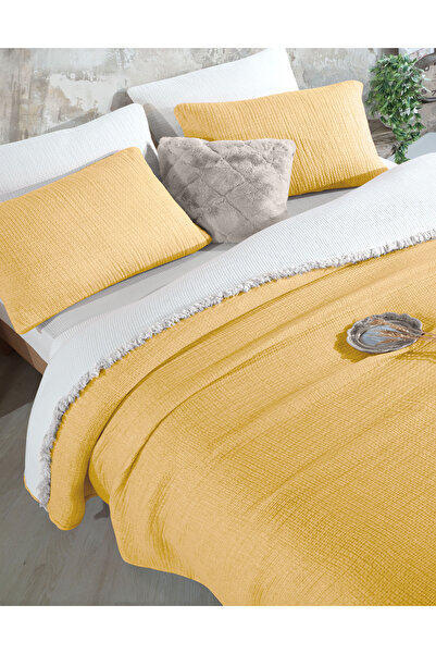 destinyhometex 6 Layers Muslin Single 170x230 Quilt/1 Piece 50x70cm Pillow Case 6 Layers Multi Muslin