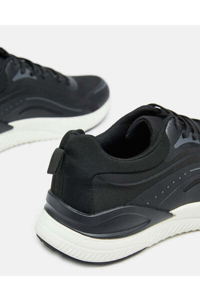 REDTAG Men Black Rubber Element Sneakers