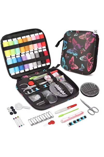DUCK HOBY Kit de cusut - Cutie de cusut portabilă pentru călătorii - Cutie de cusut pentru călătorii