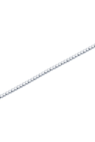 Diamond Line-Gülaylar 14 Ayar Beyaz Altın Suyolu Bileklik