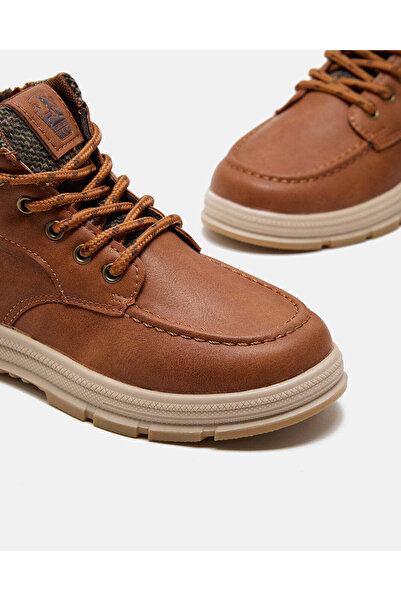 REDTAG Senior Boys Brown Apron Boots